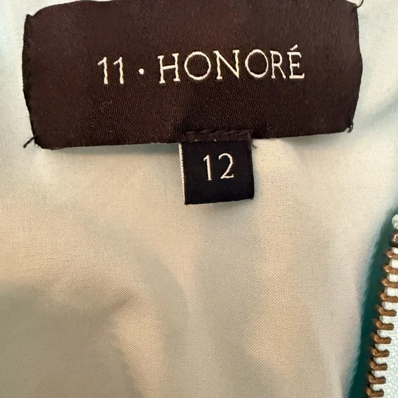 11 Honore Light Aqua Zip-Front Jacket - Picture 5 of 6